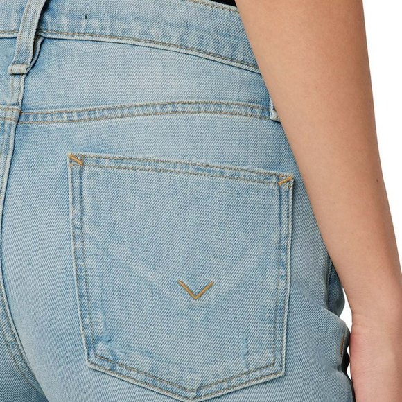 Hudson | Memory Denim Distressed Rosie Wide-Leg Ankle Jeans - Picture 3 of 8